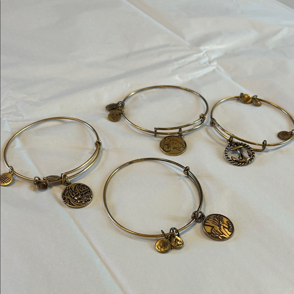 Alex and Ani Gold Charm Bracelet Collection